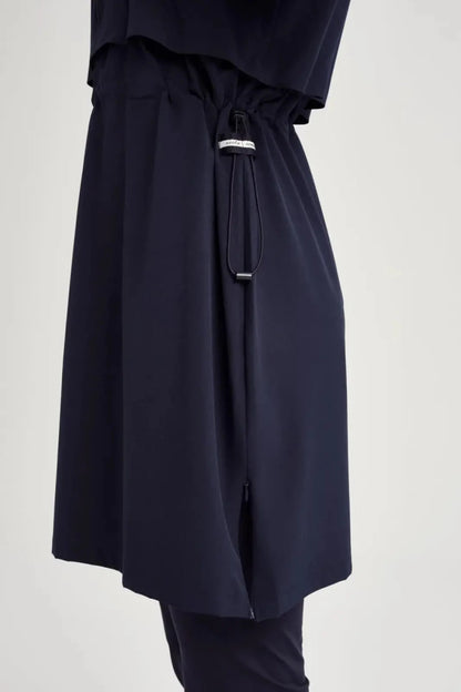 Haşema Esila Sleeveless Overdress 5-Piece Full-Covered Burkini Set Quick-Drying Swimwear HSM-2934-08-08 Navy Blue - ihvan
