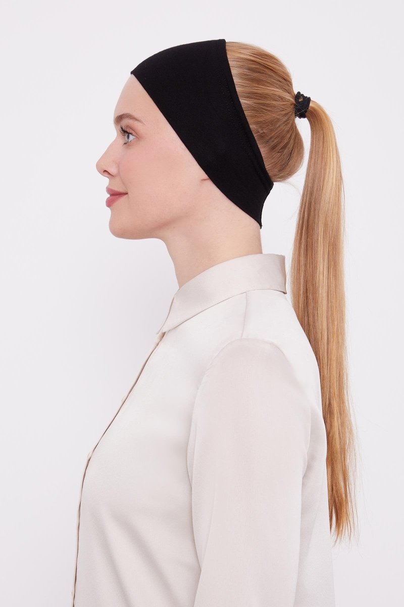 Hijab Cap, Beanie Under Cap Scarf, Non Slip Head Wraps for Women, Muslim Hijab Undercap with Tie - Back Closure - ihvan