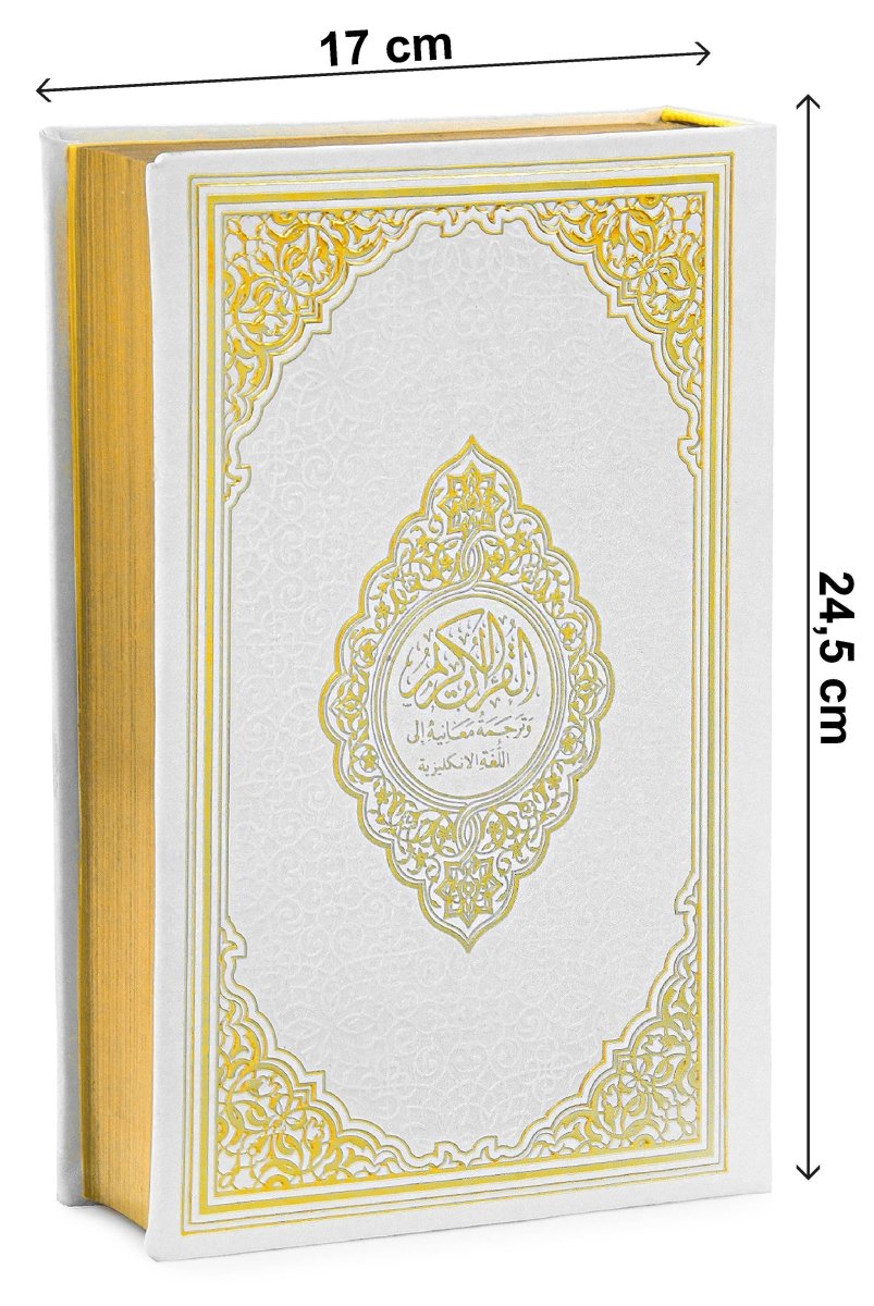 Holy Quran – Arabic & English Translation,Thermo Leather Hardcover, Easy - to - Read Script, QR Code Audio Support, Islamic Gift for Ramadan, Eid, Hajj & Umrah - ihvan