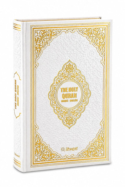 Holy Quran – Arabic & English Translation,Thermo Leather Hardcover, Easy - to - Read Script, QR Code Audio Support, Islamic Gift for Ramadan, Eid, Hajj & Umrah - ihvan