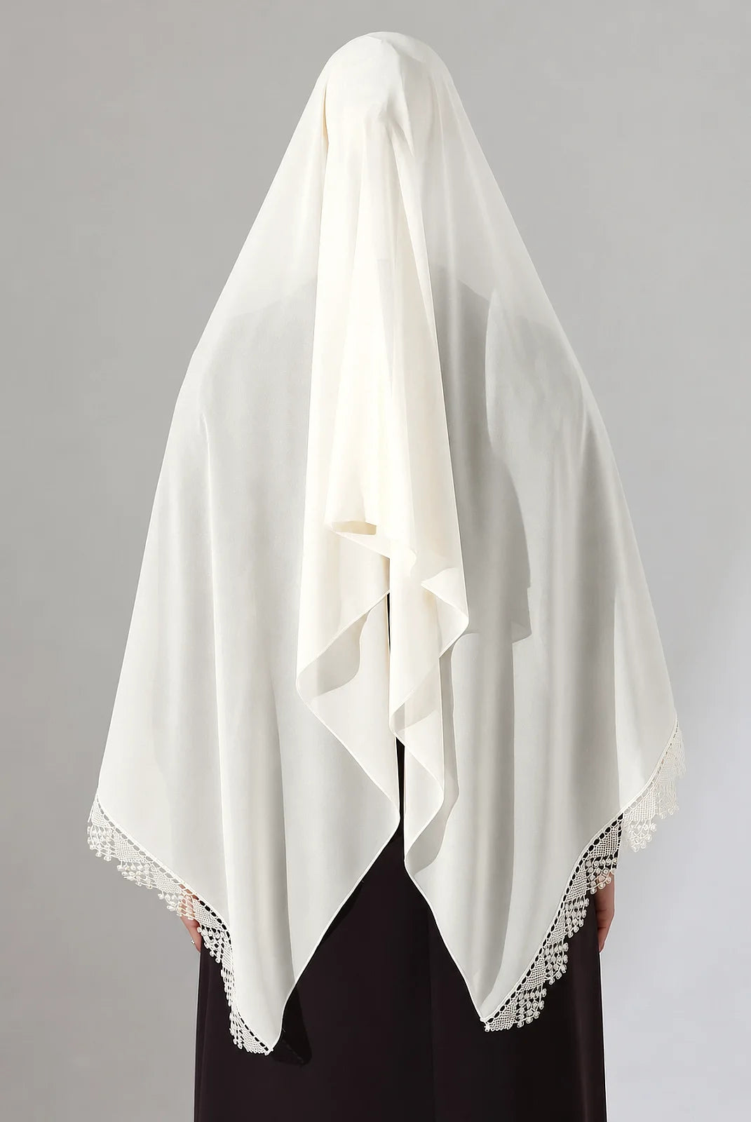 Lace Prayer Scarf with Needlework Embroidery – Demor Fabric