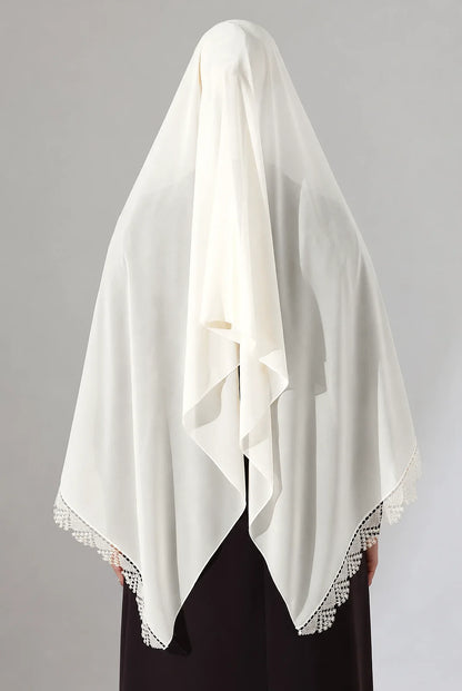Lace Prayer Scarf with Needlework Embroidery – Demor Fabric