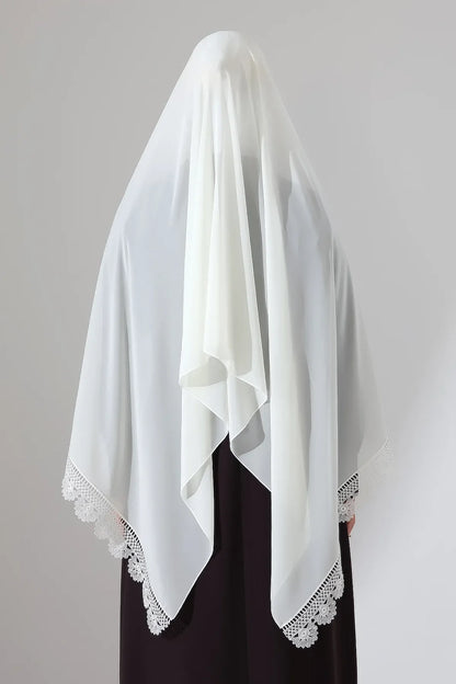 Lace Prayer Scarf with Needlework Embroidery – Demor Fabric
