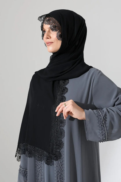 Lace Prayer Scarf with Needlework Embroidery – Demor Fabric