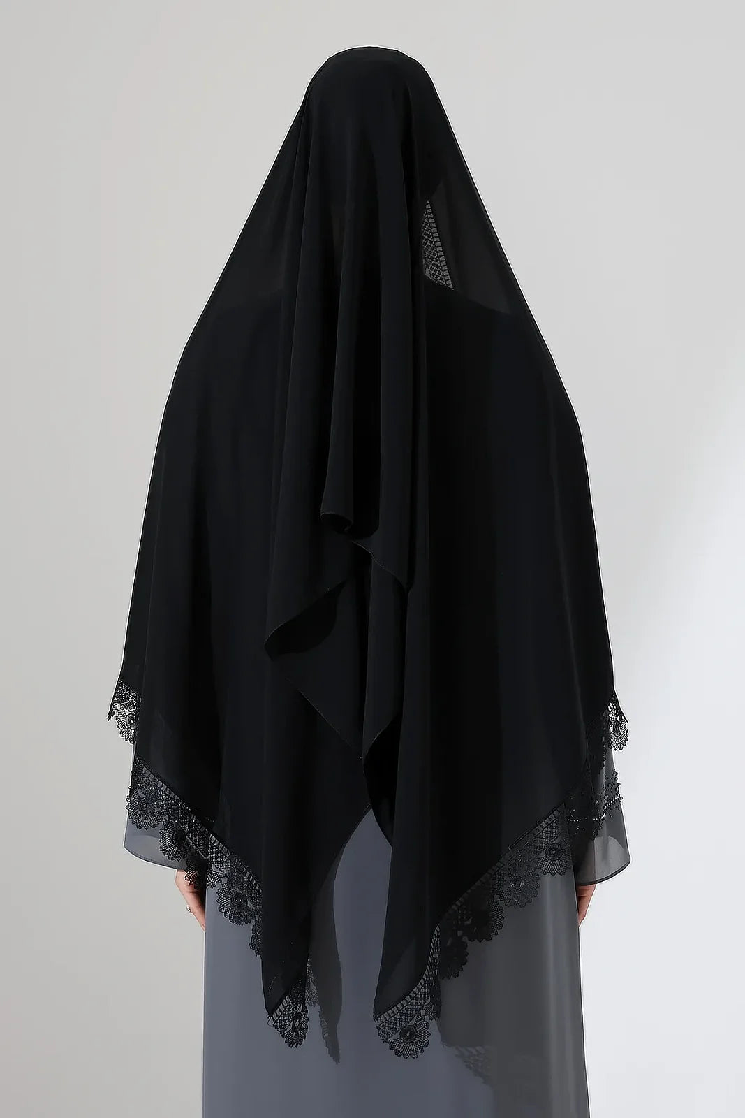 Lace Prayer Scarf with Needlework Embroidery – Demor Fabric