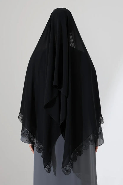 Lace Prayer Scarf with Needlework Embroidery – Demor Fabric