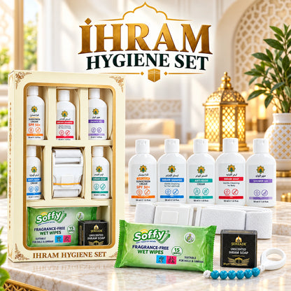 9-Piece Ihram Hygiene Set – Fragrance-Free Hajj & Umrah Care Kit