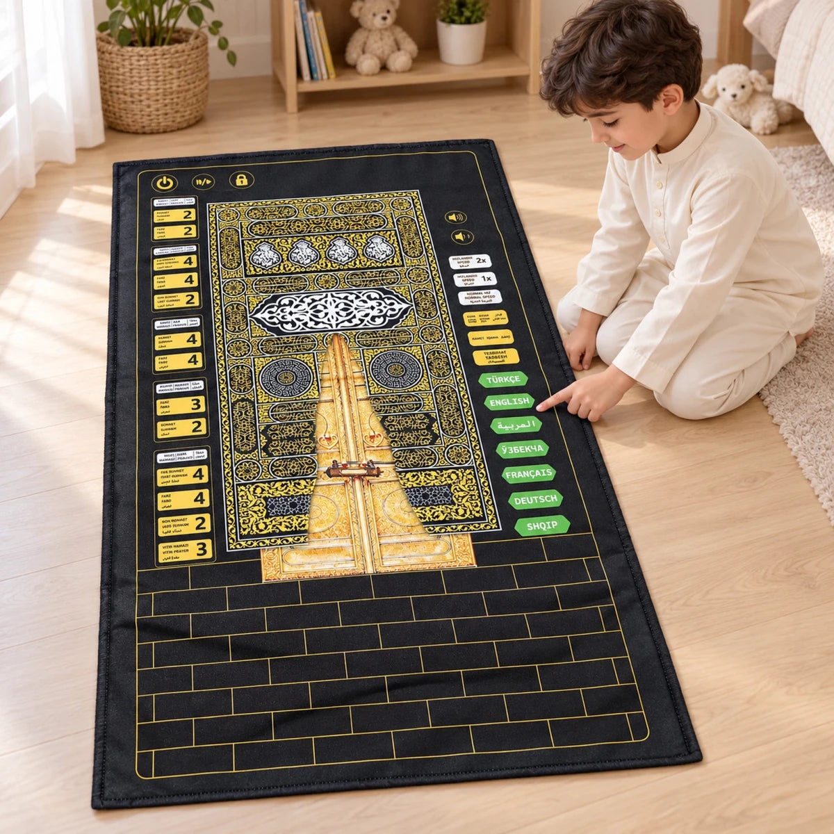Interactive Talking Prayer Mat for Kids – 7-Language Salah Learning Mat - ihvan