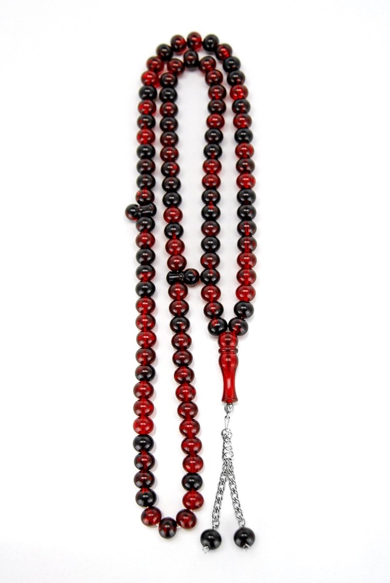 Islamic Dervish Prayer Beads (12mm – 99 Beads), Acrylic Muslim Prayer Bead, Large Smooth Dhikr Tasbeeh, Turkish Tasbih Gift for Ramadan Hajj Umrah, Long Subha Rosary - ihvan