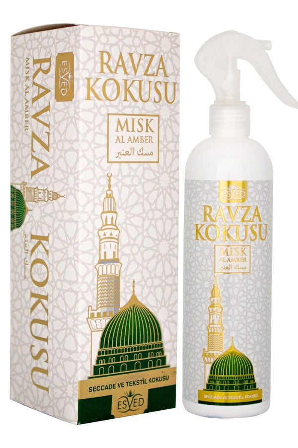 Islamic Holy Places Room Spray Set, Prayer Rug Fragrance Made With Essential Oils, Prayer Room Air Freshener, Alcohol Free Room Scents, 2 x 13.50 Fl Oz, Islamic Gifts, Kaaba Cover, Ravza - ihvan