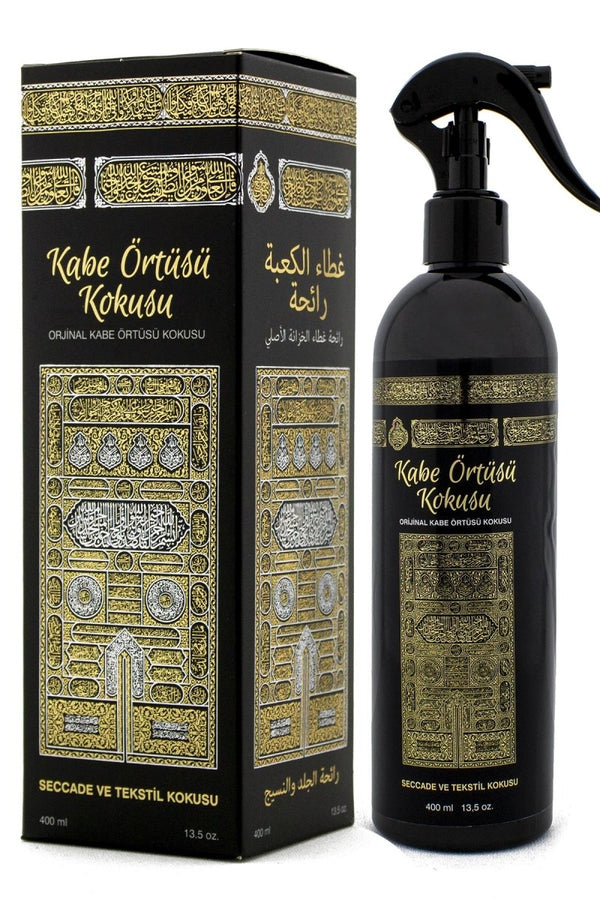 Islamic Holy Places Scent Set Kaaba Cover Room Spray 13.50 Fl Oz Prayer Rug Fragrance Made With Essential Oils, Car Scent Alcohol Free Plant - Derived Room Scent Set Islamic Gifts - ihvan