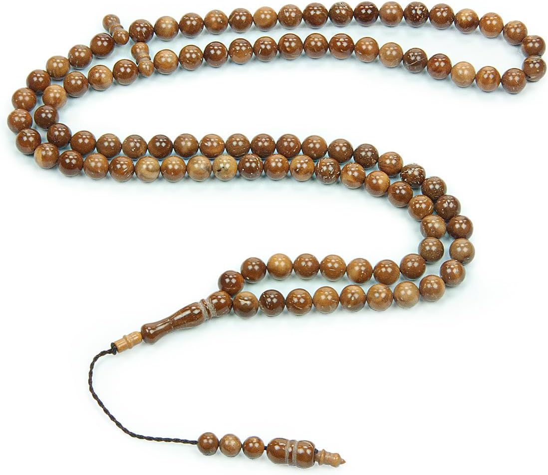 Islamic Prayer Beads – 99 Natural Wooden Tasbih (8mm) for Daily Dhikr & Islamic Gifts - ihvan