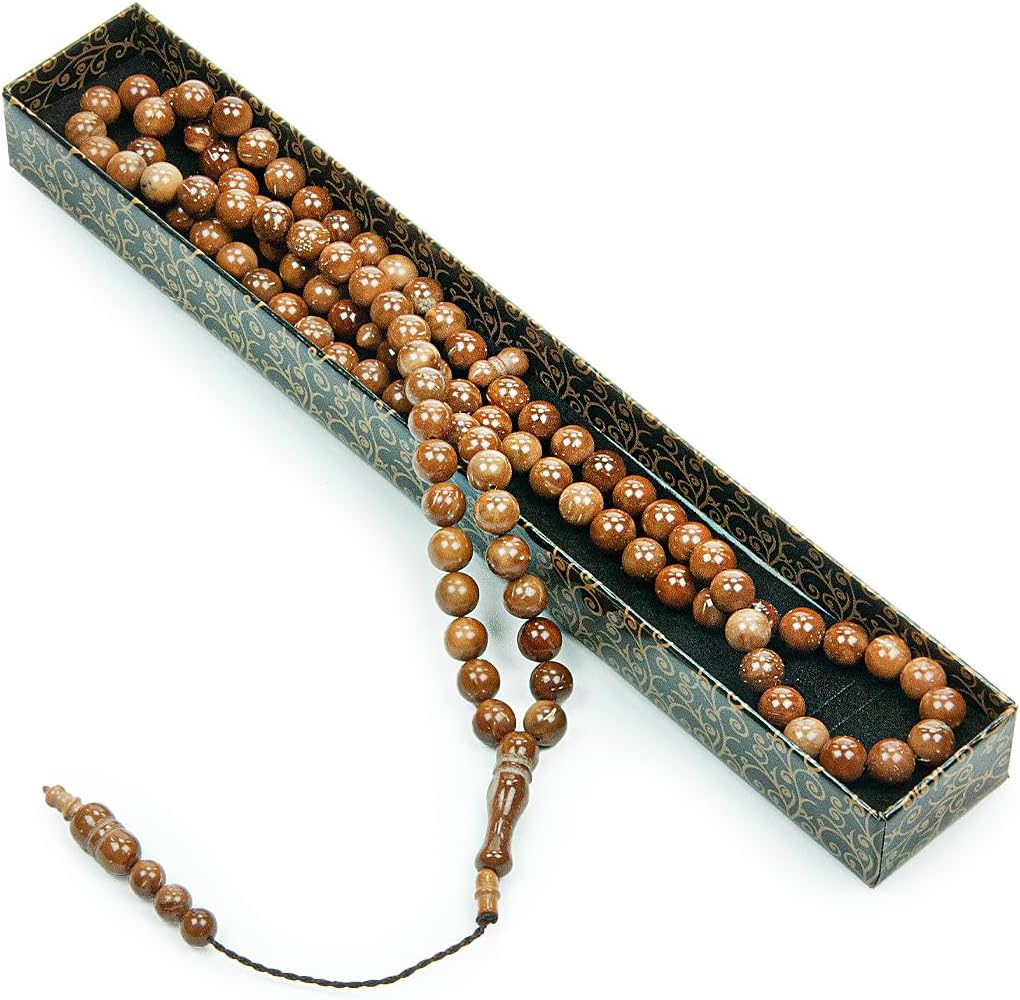 Islamic Prayer Beads – 99 Natural Wooden Tasbih (8mm) for Daily Dhikr & Islamic Gifts - ihvan