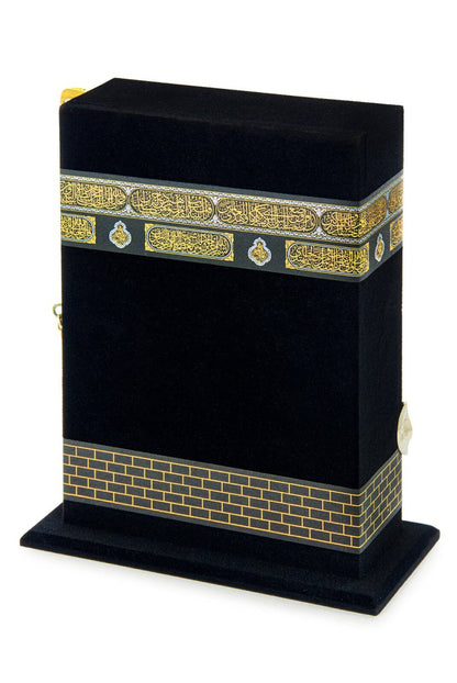 Kaaba Door Design Holy Quran | Arabic Quran with Decorative Velvet Box | Islamic Gift for Hajj, Umrah & Special Occasions - ihvan