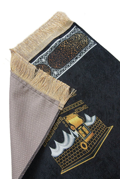 Kaaba Pattern Kids Prayer Mat – Soft Cotton, Lightweight Digital Print - ihvan
