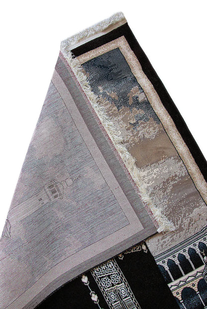 Luxury Kaaba Woven Carpet Prayer Mat – Thick Soft Prayer Rug