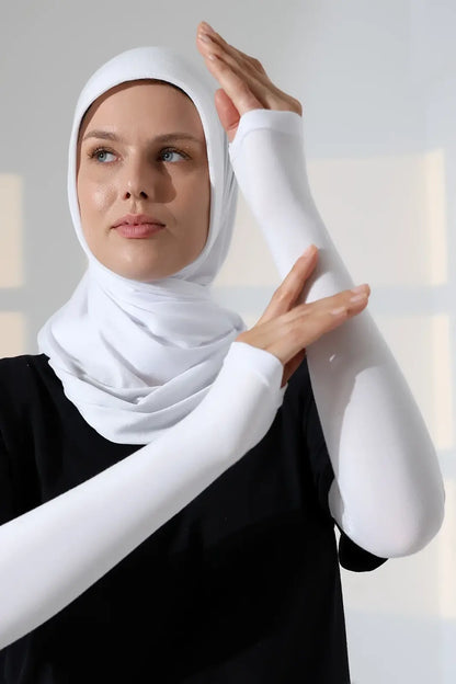 Women’s Long Modesty Arm Sleeves with Palm Coverage