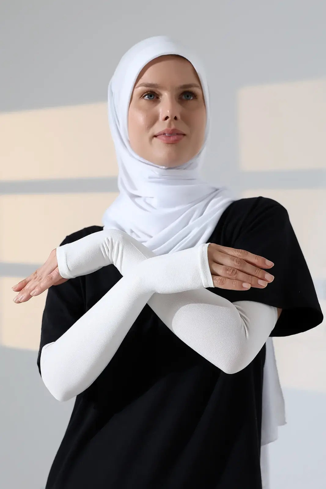 Women’s Long Modesty Arm Sleeves with Palm Coverage