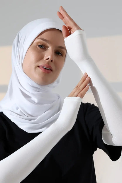 Women’s Long Modesty Arm Sleeves with Palm Coverage