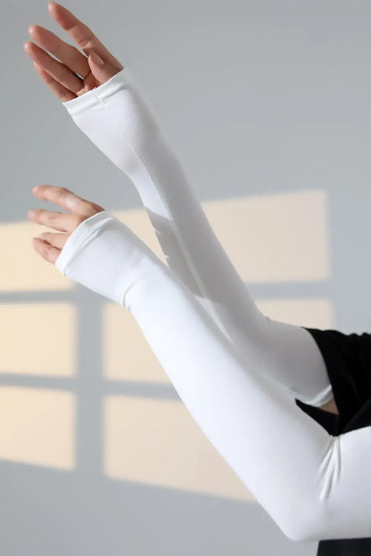 Women’s Long Modesty Arm Sleeves with Palm Coverage