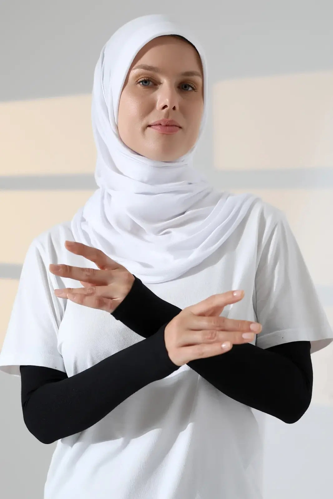 Women’s Long Modesty Arm Sleeves with Palm Coverage