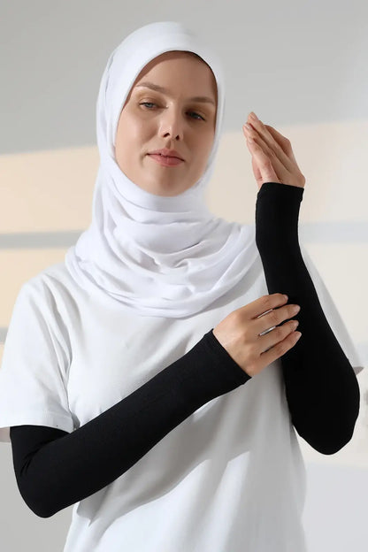 Women’s Long Modesty Arm Sleeves with Palm Coverage