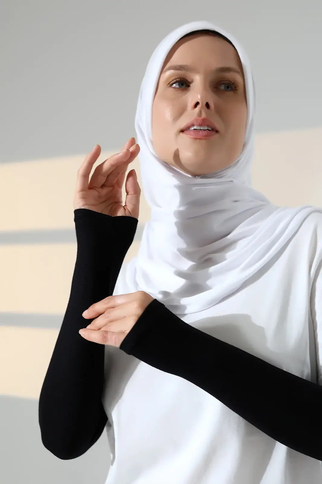 Women’s Long Modesty Arm Sleeves with Palm Coverage