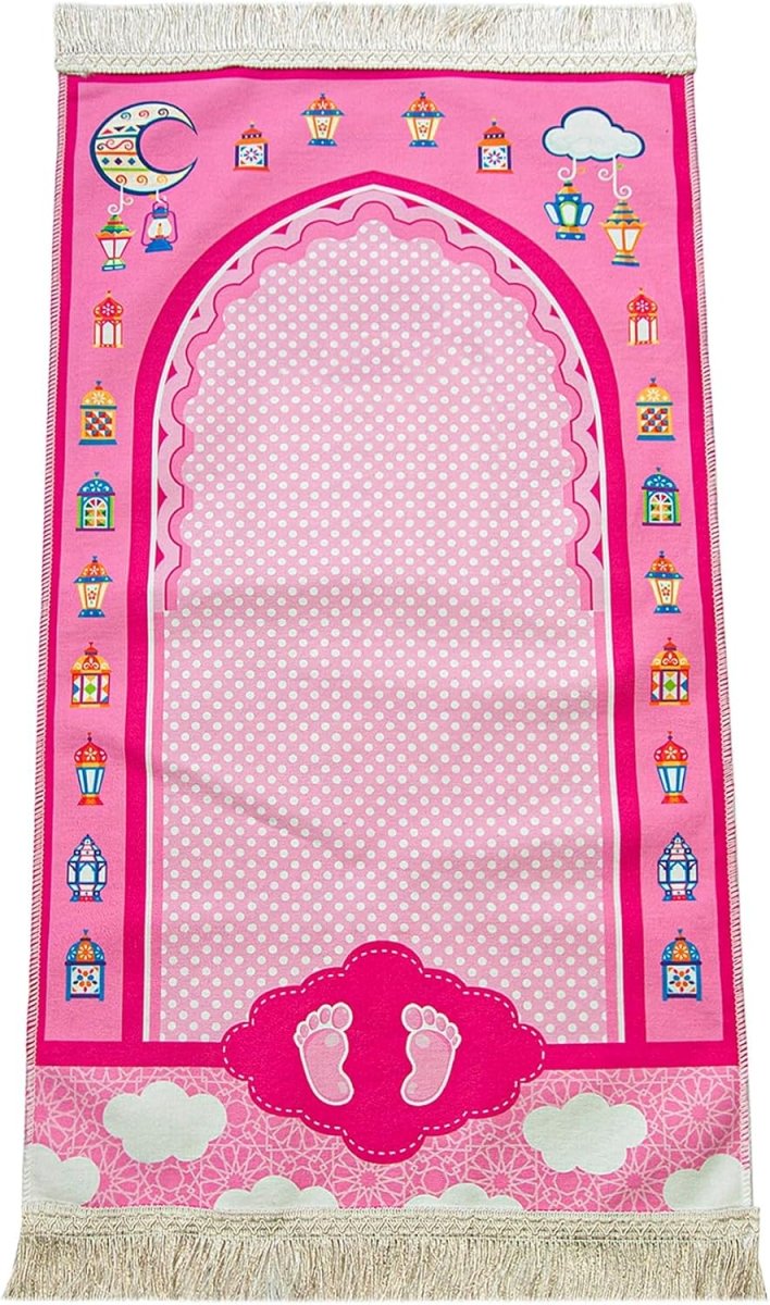 Kids Muslim Prayer Rug – Soft and Comfortable Islamic Sajadah, Patterned - ihvan