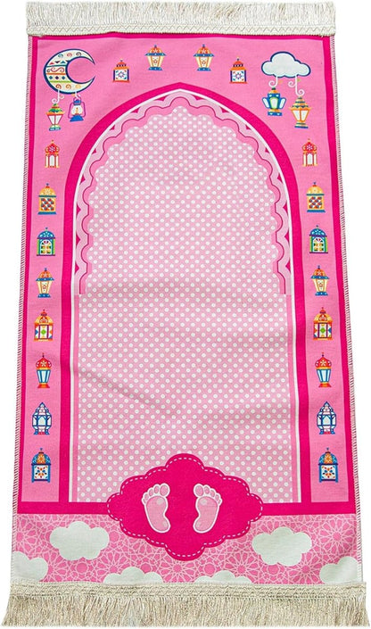 Kids Muslim Prayer Rug – Soft and Comfortable Islamic Sajadah, Patterned - ihvan