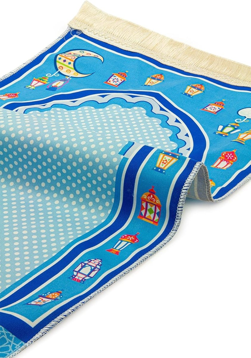 Kids Muslim Prayer Rug – Soft and Comfortable Islamic Sajadah, Patterned - ihvan