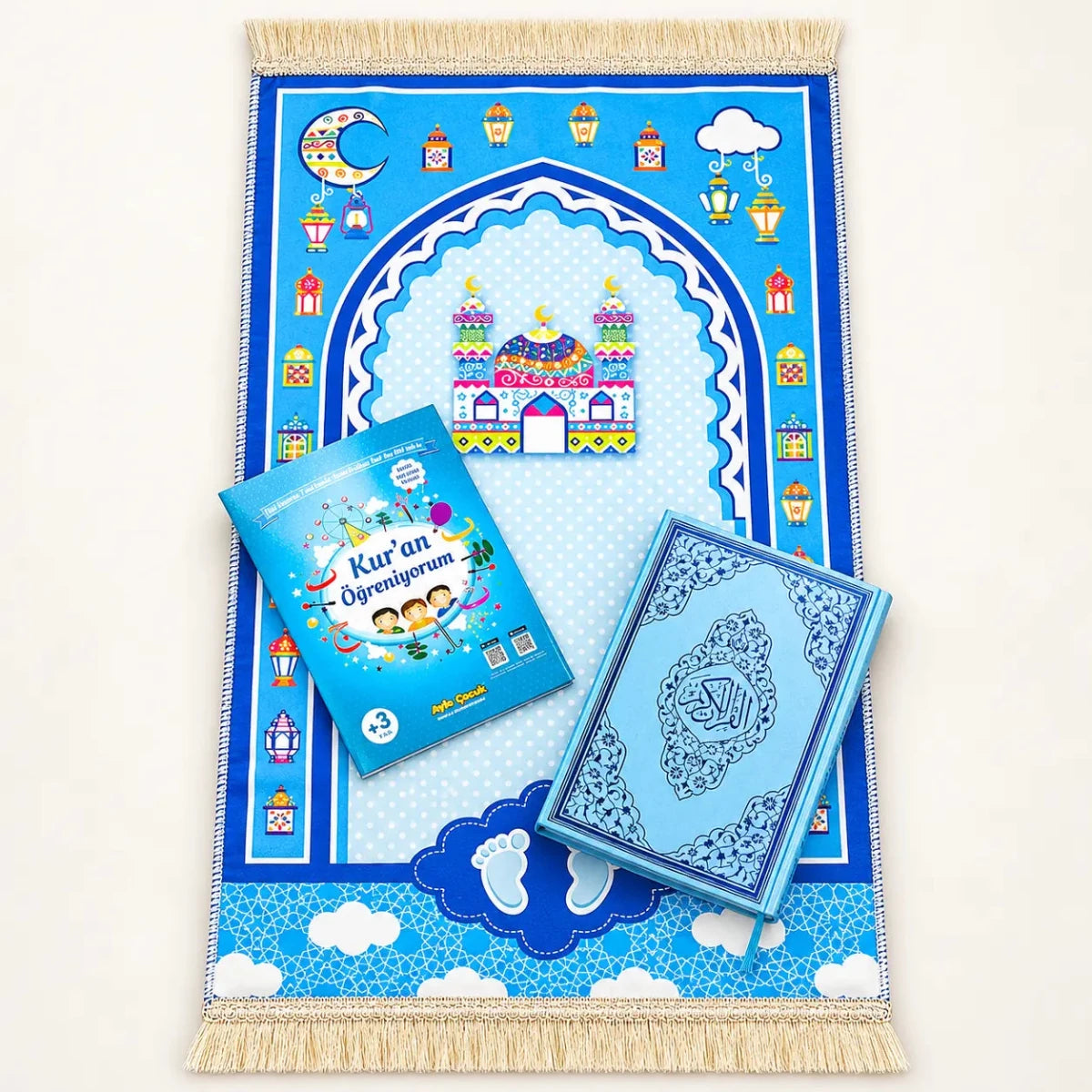 Kids Quran Learning Set with Prayer Mat, Quran & Qaida - ihvan