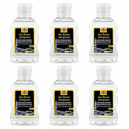 6-Pack Fragrance-Free Ihram Shampoo for Hajj & Umrah – 50 ml