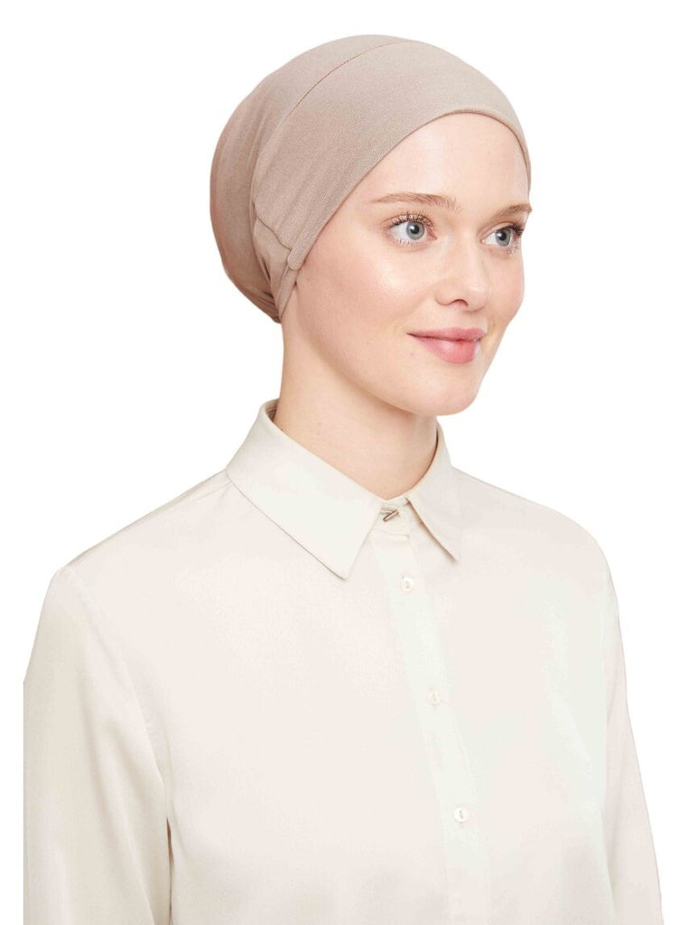 Rubberized Silicone Non-Slip Hijab Bonnet White Black Pink Navy Blue Brown Cream