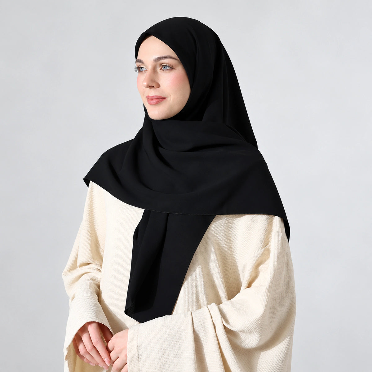 Large Crepe Hijab Scarf – Square Modest Headscarf