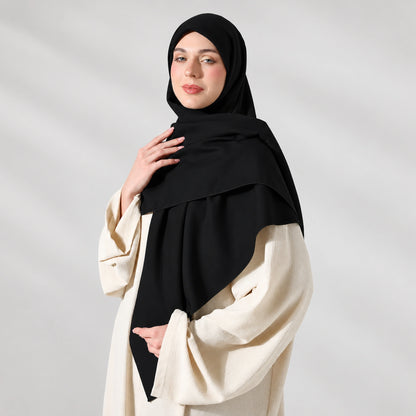 Large Crepe Hijab Scarf – Square Modest Headscarf
