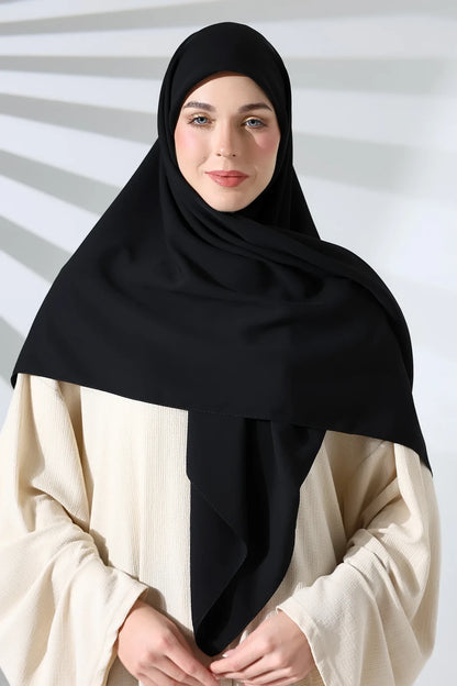 Large Crepe Hijab Scarf – Square Modest Headscarf