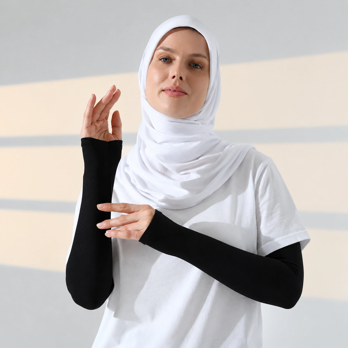 Women’s Long Modesty Arm Sleeves with Palm Coverage