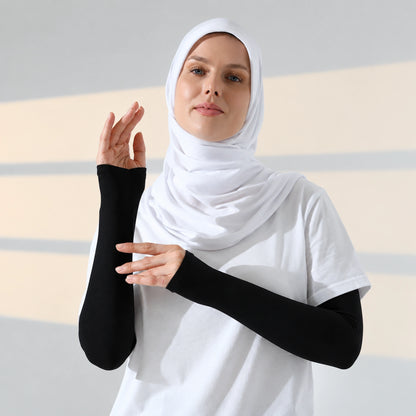 Women’s Long Modesty Arm Sleeves with Palm Coverage