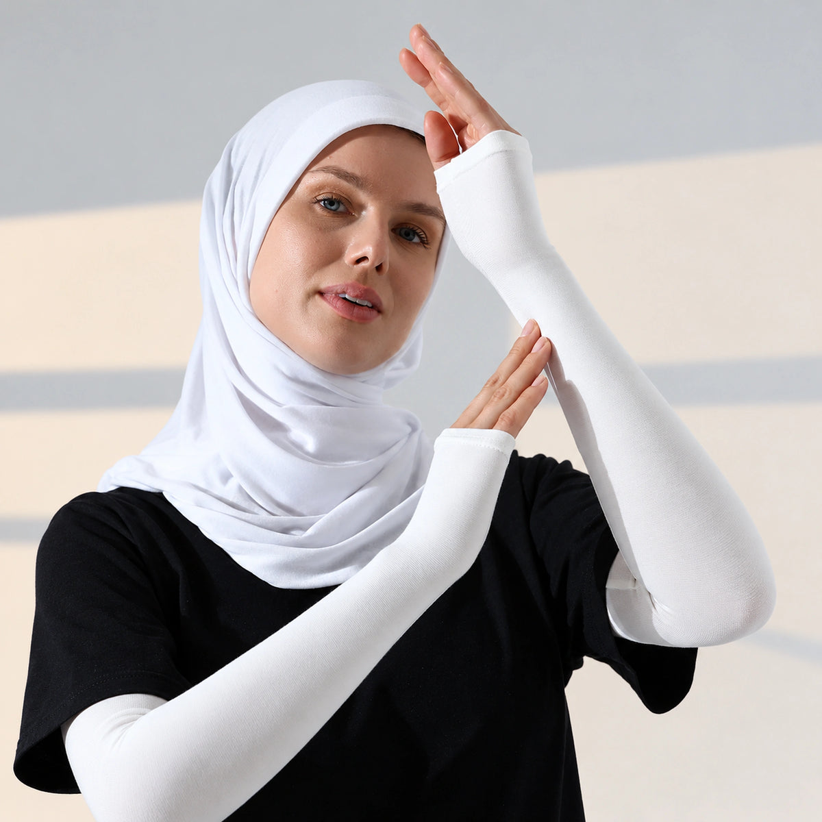 Women’s Long Modesty Arm Sleeves with Palm Coverage