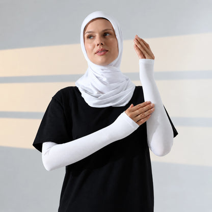 Women’s Long Modesty Arm Sleeves with Palm Coverage