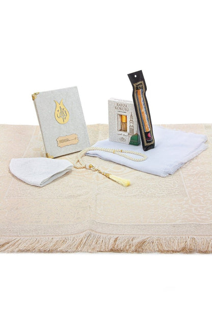 Luxury Dowry Islamic Gift Set – Velvet Yasin Book, Prayer Rug, Tasbeeh & Groom Bride Essentials - ihvan