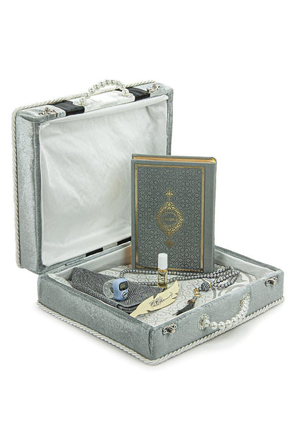 Luxury Dowry Quran Set with Prayer Rug, Digital Zikr Counter, and Tasbeeh – Groom’s Set - ihvan