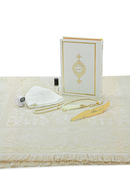 Luxury Dowry Quran Set with Prayer Rug, Digital Zikr Counter, and Tasbeeh – Groom’s Set - ihvan