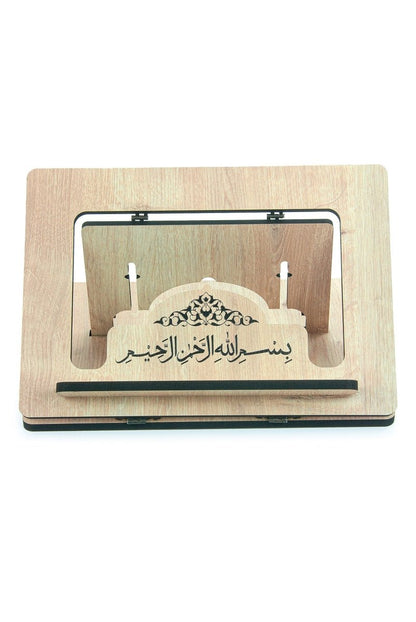 Luxury Islamic Gift Set with Quran, Wooden Rehal, Chenille Prayer Rug & Tasbeeh – Dowry Edition - ihvan