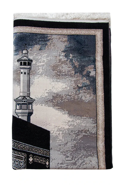 Luxury Kaaba Woven Carpet Prayer Mat – Thick Soft Prayer Rug - ihvan