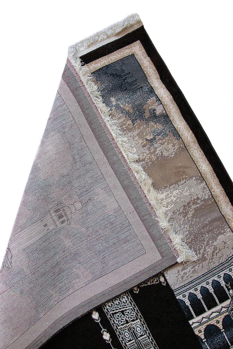 Luxury Kaaba Woven Carpet Prayer Mat – Thick Soft Prayer Rug - ihvan