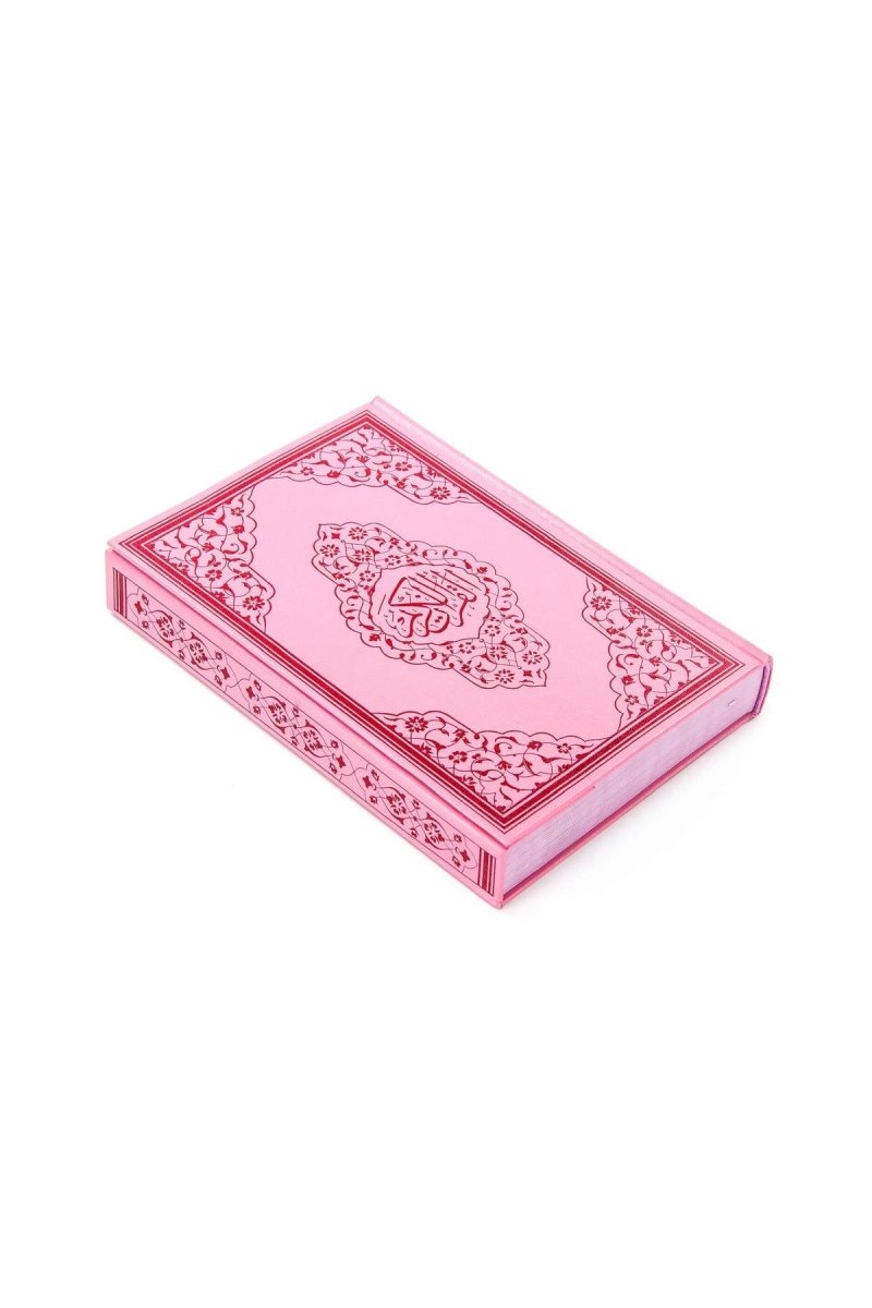 Luxury Pink Quran – Medium Size with Arabic Script, Computer - Printed, Rose Design - ihvan