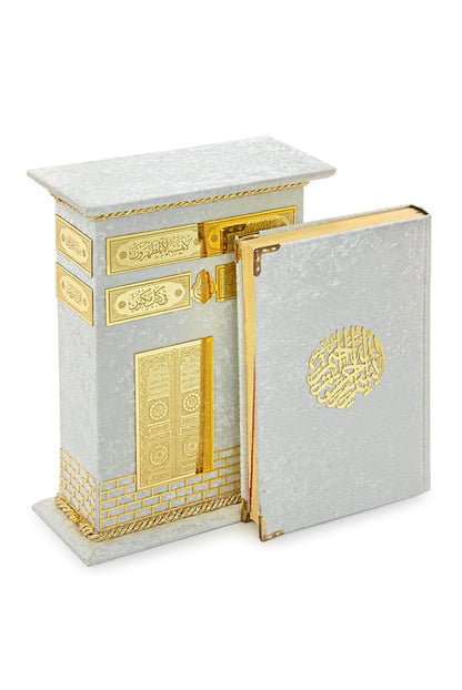 Luxury Velvet Quran Set | Personalized Quran | Elegant Premium Box | Quran Black & White - ihvan