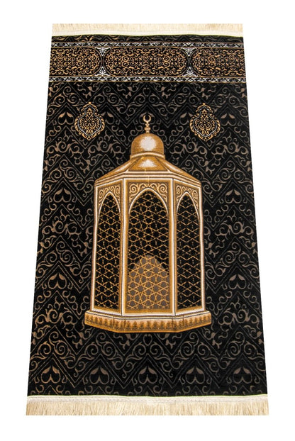 Maqam Ibrahim Model Ultra Luxury Chenille Prayer Rug - ihvan