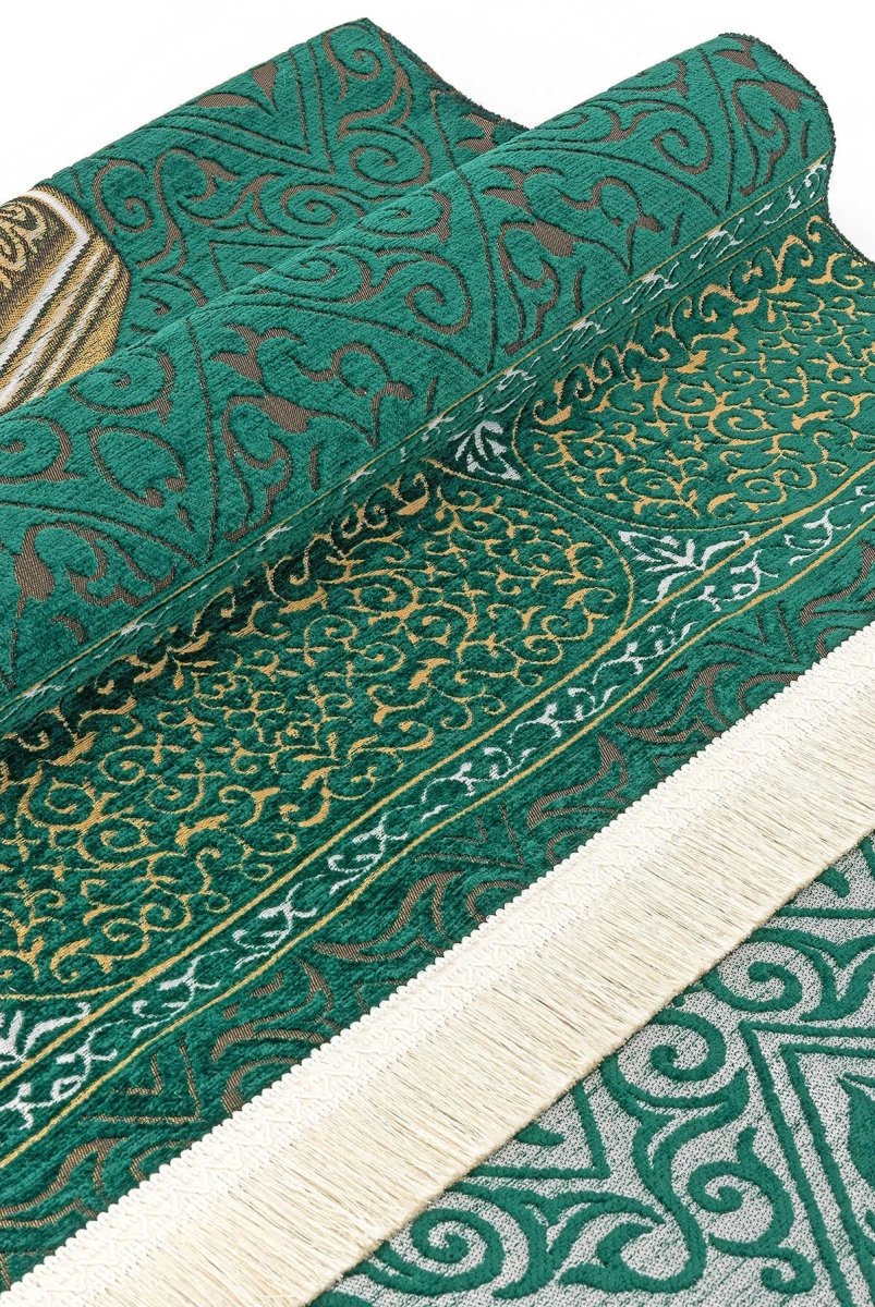 Maqam Ibrahim Model Ultra Luxury Chenille Prayer Rug - ihvan